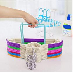 5pcs Random Color Hanger for Clothes Very Practical Home Hanger Storage Rack Plastic Clothes Dryer Rack Hanging Holder