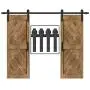 WINSOON 5-18FT Sliding Barn Wood Door Hardware Cabinet Closet Kit Antique Style for Double Doors Black Surface (7.5FT /90" 2 Doors Track Kit) WINSOON 5-18FT Sliding Barn Wood Door Hardware Cabinet Closet Kit Antique Style for Double Doors Black Surface (7.5FT /90" 2 Doors Track Kit)