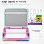 Hearoo Hard Travel Carrying Storage Case for Crayola Light-up Tracing Pad, Large Capacity for Tracing Pencil, Sheets and Other Accessories (Rainbow)