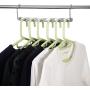 TOPIND Stainless Steel Metal Hangers Space Saving Organizer Clothing Hangers, Vertical Clothes Hangers for Wardrobe Space Saver,Closet Organization Hangers Wardrobe Storage Accessories (10 pcs)