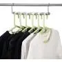 TOPIND Stainless Steel Metal Hangers Space Saving Organizer Clothing Hangers, Vertical Clothes Hangers for Wardrobe Space Saver,Closet Organization Hangers Wardrobe Storage Accessories (10 pcs)