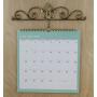 Decorative Fleur De Lis Wall Mounted Metal Calendar Hanger / Hook