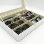 UnionPlus 8-Slot Eyeglass Sunglass Glasses Organizer Collector - Crocodile Faux Leather Storage Case Boxes (White Croco) UnionPlus 8-Slot Eyeglass Sunglass Glasses Organizer Collector - Crocodile Faux Leather Storage Case Boxes (White Croco)