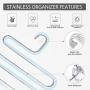 VIVOHOME 8 Pack Pants Hangers S-Shape Trousers Hangers Stainless Steel Clothes Hangers Space Saving for Pants Jeans Towels Scarfs