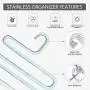 VIVOHOME 8 Pack Pants Hangers S-Shape Trousers Hangers Stainless Steel Clothes Hangers Space Saving for Pants Jeans Towels Scarfs VIVOHOME 8 Pack Pants Hangers S-Shape Trousers Hangers Stainless Steel Clothes Hangers Space Saving for Pants Jeans Towels Scarfs
