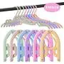 MIAOKE 24 Pcs Travel Hangers, Portable Folding Clothes Hangers for Coat, Pants, Skirt, Jackets and Dress, Foldable Clothes Drying Rack for Kids and Adults