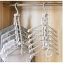 2pcs Telescopic Cloth Hangers Folding Drying Clothes Trousers Pants Hanger with Clips Wardrobe Hooks Home Storage