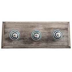 Indianshelf Handmade 1 Artistic Vintage Cream Wooden Strip Clothes Hooks Holders/Heavy Duty Hooks for Hanging Coats