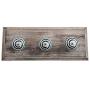 Indianshelf Handmade 1 Artistic Vintage Cream Wooden Strip Clothes Hooks Holders/Heavy Duty Hooks for Hanging Coats