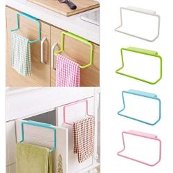 5Pc Random Color Over Door Towel Holder Rack Rail Cabinet Cupboard Hanger Clothes Hanging Bathroom Kitchen Home Top Useful Kitchen Tools