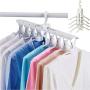 Magic Clothes Hanger Closet Storage Hanger, Yoobaby Collapsible Folding Space Saving Closet Organizer Hanger Non-slip, Drying Clothes Direct Storage in Closet, White