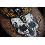 Deaths-Head Hawkmoth on Skull Crescent Moon Hand Made 4 Hook Jewelry Key Hanger Organizer