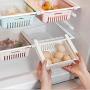 Fridge Drawer Organizer, 3 Pack Retractable Drawer Refrigerator Storage Box, Unique Design Pull Out Bins, Fridge Shelf Holder Storage Box, Small Size, Fit for Fridge Shelf Under 0.5 inch