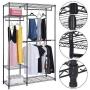 Home Closet Organizers 48&quotx18&quotx71" Closet Organizer Garment Rack Portable Clothes Hanger Shelf