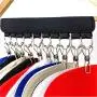 DishyKooker Portable Hanger Rack for Travel Home Clothes Hat Sock Scarf Storage Blue 10 Clips DishyKooker Portable Hanger Rack for Travel Home Clothes Hat Sock Scarf Storage Blue 10 Clips