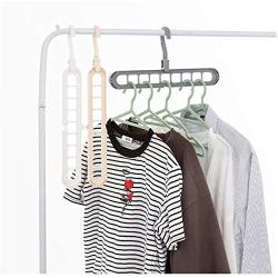 9 Layer Magic Windproof Drying Clothes Hanger Wardrobe Space Saving Organizer Fixed Holder Storage Rack Anti Slip Rotate Hanger 10pcs Random Color