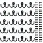 20 Pieces Double Prong Robe Hook Rustic Hooks Retro Cloth Hanger Coat Hanger Wall Mounted Hook with 44 Pieces Screws (Black color)