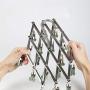 niumanery Windproof Foldable Quickly Remove Stainless Steel Laundry Clothes Drying Rack Drip Hanger with 18 Clips for Underwear Sock Glove Bra Pink