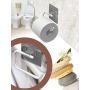 Inchant Toilet Paper Roll Holder Self Adhesive, Wall Mount, No Screws, No Drill, Washable, Restickable, Reusable Plastic Towel Ring with Open Half Design - Dish Cloth, Tea Towel Hanger Rack