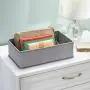 mDesign Rectangular Soft Fabric Dresser Drawer and Closet Storage Organizer Bin for Lingerie, Bras, Socks, Leggings, Clothes, Purses, Scarves - 12" Long - Textured Print - 6 Pack - Gray mDesign Rectangular Soft Fabric Dresser Drawer and Closet Storage Organizer Bin for Lingerie, Bras, Socks, Leggings, Clothes, Purses, Scarves - 12" Long - Textured Print - 6 Pack - Gray
