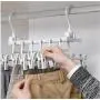 2PC Creative Space Saving Clothes Hanger Wardrobe Closet Organizer Decoration Clothes Hanger with Hook Closet Organizer Storage Rack