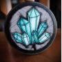 Mini Teal Crystals Hand Made 1 Hook Jewelry Key Hanger Organizer
