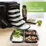 Meal Prep Containers 3 Compartment 45 Pack - Food Prep Containers Bento Boxes Bpa-Free Food Storage Containers with Lids - Lunch Containers Food Containers Reusable Meal Prep Containers by Prep Naturals