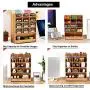 Marbrasse Wooden Desk Organizer, Multi-Functional DIY Pen Holder Box, Desktop Stationary, Home Office Supply Storage Rack with Drawer (B12-Cherry Color) Marbrasse Wooden Desk Organizer, Multi-Functional DIY Pen Holder Box, Desktop Stationary, Home Office Supply Storage Rack with Drawer (B12-Cherry Color)