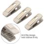 Corodo Velvet Hangers Clips 20 Pack, Beige Pants Hangers Velvet Clips, Strong Finger Flocked Clips Perfect for Use with Slim-line Clothes Velvet Hangers