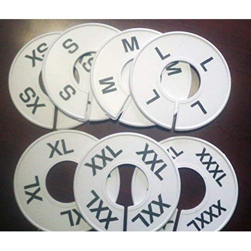 Closet Hanger Rack XS-XXXL Clothes Size Dividers Round Closet Hanger Rack XS-XXXL Clothes Size Dividers Round