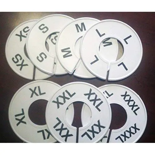 Closet Hanger Rack XS-XXXL Clothes Size Dividers Round Closet Hanger Rack XS-XXXL Clothes Size Dividers Round