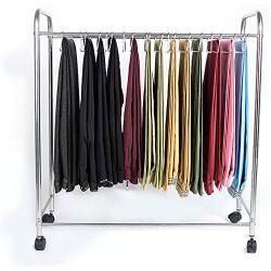 YGLight Hanger Trousers Storage Stand Stainless Steel Pipe Convenient Clothes Pants Hanger Cart High Temperature Swivel Castors Rack Garment