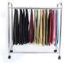 YGLight Hanger Trousers Storage Stand Stainless Steel Pipe Convenient Clothes Pants Hanger Cart High Temperature Swivel Castors Rack Garment