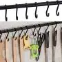 LLPJS 12 Pack S Hooks, Aluminum S Shaped Hooks, Heavy Duty S Hangers Hooks for Hanging Plants, Pots and Pans, Coffee Cups, Clothes Bags, Towels in Kitchen, Bedroom, Bathroom (Matte Finish Black)