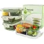 3 & 2 Compartments Glass Meal Prep Containers (3-Pack) | Airtight Glass Food Storage Containers with Lids | BPA-FREE Leakproof Bento Boxes Glass Lunch Boxes Compartments | Freezer, Oven, Microwave Safe 3 & 2 Compartments Glass Meal Prep Containers (3-Pack) | Airtight Glass Food Storage Containers with Lids | BPA-FREE Leakproof Bento Boxes Glass Lunch Boxes Compartments | Freezer, Oven, Microwave Safe