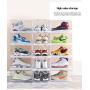 IRONLAND Stackable Shoe Organizer Clear Plastic 3 Pack Shoe Boxes for Display Shoes Sneakers