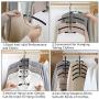 Clothes Hangers, 5 in 1 Space Saving Hangers Multilayer Metal Hangers EVA Sponge Non-Slip Suit Hangers Detachable Hangers for Suit Coat Shirt Skirt Pants