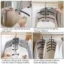 Clothes Hangers, 5 in 1 Space Saving Hangers Multilayer Metal Hangers EVA Sponge Non-Slip Suit Hangers Detachable Hangers for Suit Coat Shirt Skirt Pants Clothes Hangers, 5 in 1 Space Saving Hangers Multilayer Metal Hangers EVA Sponge Non-Slip Suit Hangers Detachable Hangers for Suit Coat Shirt Skirt Pants