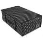 HANGERWORLD Medium Black Polka Dot Wedding Dress Bridal Gown Garment Storage Boxes and Travel Carry Case