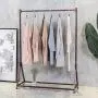 FURVOKIA Modern Simple Heavy Duty Metal Rolling Garment Rack with Wheel,Retail Display Clothing Rack,Wrought Iron Single Rod Floor-Standing Hangers Clothes Shelves (Red Copper Square Tube, 47.2 L) FURVOKIA Modern Simple Heavy Duty Metal Rolling Garment Rack with Wheel,Retail Display Clothing Rack,Wrought Iron Single Rod Floor-Standing Hangers Clothes Shelves (Red Copper Square Tube, 47.2 L)