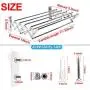 Mai Hongda Accordion Wall Mounted Drying Rack Stainless Steel Clothes Retractable Folding Accordian Wall Hanger Hanging Towel Holder 60lb Capacity for Laundry Bathroom No Drilling (17-32inch Variable) Mai Hongda Accordion Wall Mounted Drying Rack Stainless Steel Clothes Retractable Folding Accordian Wall Hanger Hanging Towel Holder 60lb Capacity for Laundry Bathroom No Drilling (17-32inch Variable)