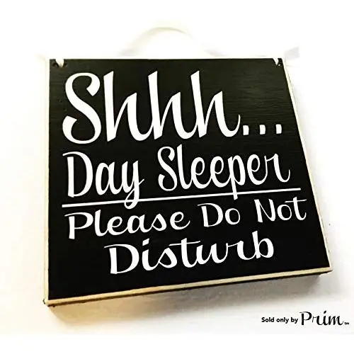 Shhh.Day Sleeper, Do Not Disturb (Choose Color) Rustic Shabby Chic Nursery Sign Custom Handmade Welcome Door Hanger Night Shift Quiet Shhh.Day Sleeper, Do Not Disturb (Choose Color) Rustic Shabby Chic Nursery Sign Custom Handmade Welcome Door Hanger Night Shift Quiet
