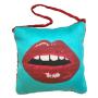 pop art lips holiday ornament, door hanger, cool holiday gift