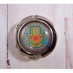 Hamsa Amulet Purse Hook or Handbag Hanger, Good Luck, Hand of Fatima