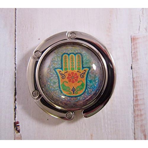 Hamsa Amulet Purse Hook or Handbag Hanger, Good Luck, Hand of Fatima