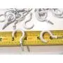 25 Pcs Utility 1-1/4" inch Steel Screw Mount Cup Hooks Plant Hanger with Coating