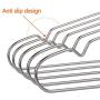OIKA Clothes Hangers 40 Pack Suit Hangers Stainless Steel Strong Metal Hangers 16.5 Inch for Heavy Duty Coat Hangers (Renewed)