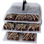 Cookie and Cake Carrier Container with Handle and Lid 4 Trays Cupcake Storage Transport Holder Boxes 2 Devil Eggs Trays Included