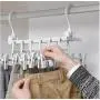 2pcs Space Saving Clothes Hanger with Hook Wardrobe Closet Organizer Rack 360 Degree Rotary Clip Clothes Rack Decoration 2pcs Space Saving Clothes Hanger with Hook Wardrobe Closet Organizer Rack 360 Degree Rotary Clip Clothes Rack Decoration