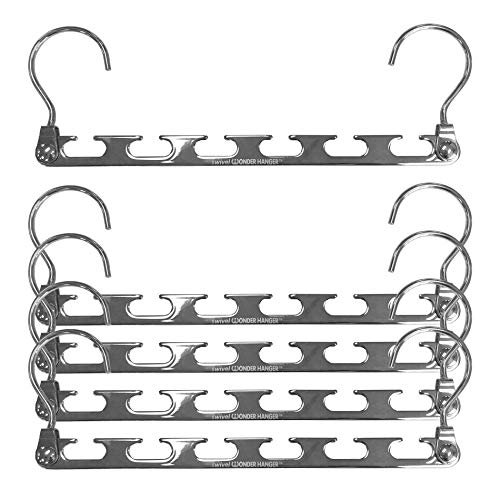 Metal Cascading Space Saving Closet Hangers 5pc Set